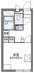 レオパレスカラマス 1Kの間取図画像