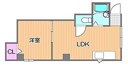 メゾン富士柳町 1LDKの間取図画像