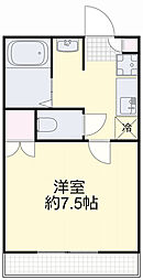 シャトールネッサンス津高 1Kの間取図画像