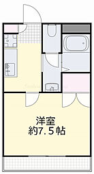 シャトールネッサンス津高 1Kの間取図画像