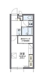 レオパレスガーデンハイツ富田 1Kの間取図画像