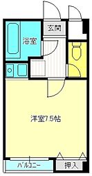 CALME栄町 ワンルームの間取図画像