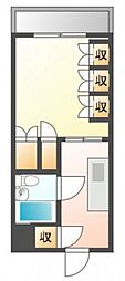 中仙道富士ビル 1Kの間取図画像