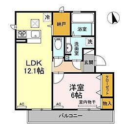 シェーンネーベルA 1LDKの間取図画像