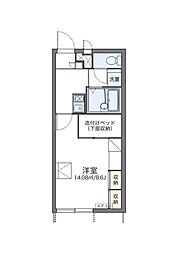 レオパレスルピナス高柳東町 1Kの間取図画像