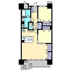 クレール西市 2LDKの間取図画像