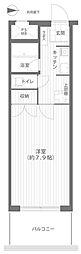 朝日プラザ岡山中山下 ワンルームの間取図画像