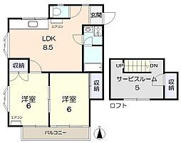 サンハイツテラオ2 2SLDKの間取図画像