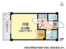 マンションさちえNo.3 1Kの間取図画像