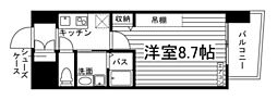 (仮称)フォレスタ岡山医大前 1Kの間取図画像