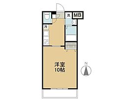 グリーンハウス松島G4 1Kの間取図画像