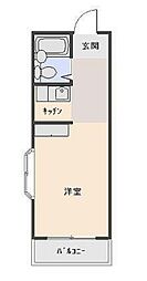 メゾン岡町 1Kの間取図画像