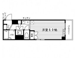 ユニエトワール富田町 ワンルームの間取図画像