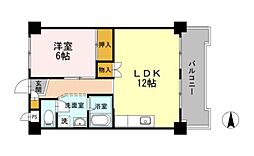 長瀬マンション・ビル1号棟 1LDKの間取図画像