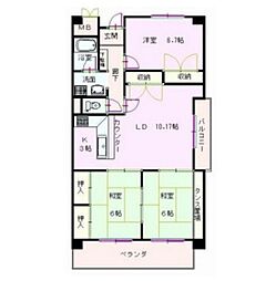 パークサイドフジ 3LDKの間取図画像