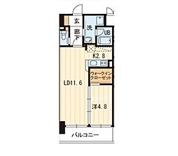 アルファレガロ西古松 1LDKの間取図画像