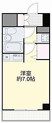 ダイアパレス弓之町 ワンルームの間取図画像