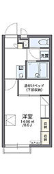 レオパレスガーデンハイツ富田 1Kの間取図画像