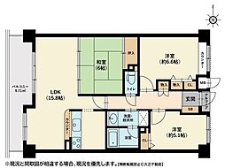 ファミール伊島 3LDKの間取図画像
