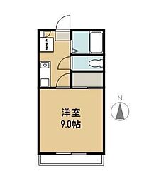 フォーバス3 1Kの間取図画像