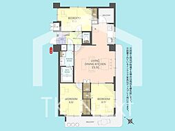 ライオンズマンション真志喜 3LDKの間取図画像