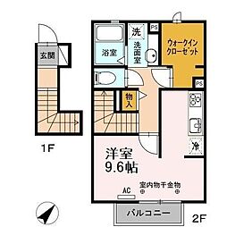 グリシーヌ ワンルームの間取図画像