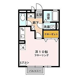 グランメール富士 ワンルームの間取図画像