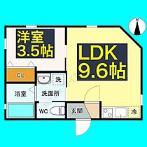 ヴァンクールKUROKAWA  ｜ 愛知県名古屋市北区稚児宮通1丁目43-2（賃貸マンション1LDK・2階・29.10㎡） その2