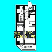 メイクス上前津III 1204 ｜ 愛知県名古屋市中区橘1丁目（賃貸マンション1LDK・12階・30.98㎡） その2