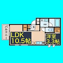 Albireo  ｜ 愛知県名古屋市中村区太閤4丁目15-23（賃貸アパート1LDK・2階・34.17㎡） その2