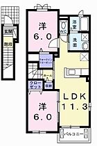 兵庫県加古川市平岡町中野（賃貸アパート2LDK・2階・58.21㎡） その2