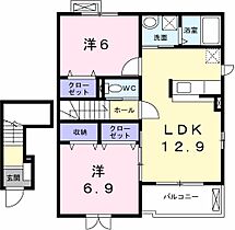 兵庫県神崎郡福崎町福田（賃貸アパート2LDK・2階・61.13㎡） その2