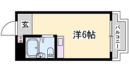 ソルテリア豊 ワンルームの間取図画像