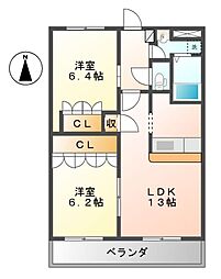 間取図画像 2LDK