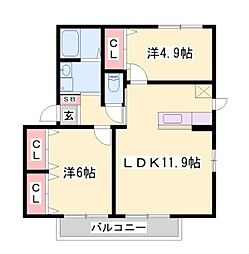 間取図画像 2LDK
