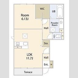 間取図画像 1LDK