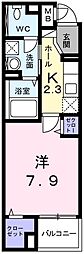 コレクトライル 1Kの間取図画像