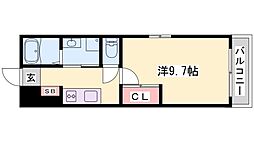 Dorm新島 1Kの間取図画像