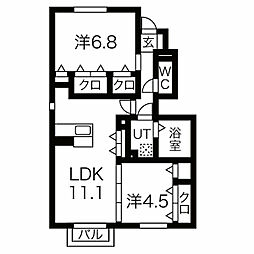 セジュール加佐B棟 1階/102