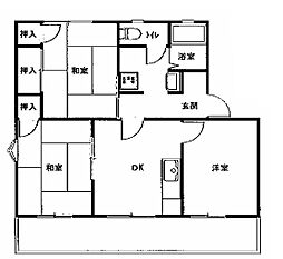 叶い坂2号 3DKの間取図画像