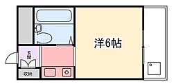忍町中村コーポ ワンルームの間取図画像