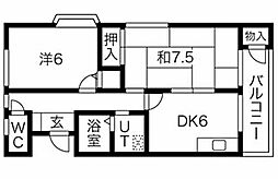デュオ51 2DKの間取図画像