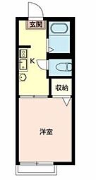 ルーチェオノ 1Kの間取図画像
