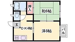 グレイスフルコート 2Kの間取図画像
