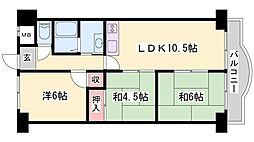 エクセル東加古川弐番館 3LDKの間取図画像