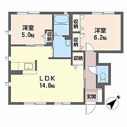メゾン・ドゥエムズ 2LDKの間取図画像