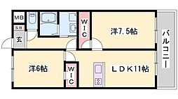 ジョイタウン 2LDKの間取図画像