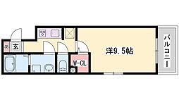 ビレッヂ飯田1 1Kの間取図画像