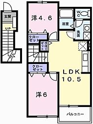 サン・パティオ 2LDKの間取図画像