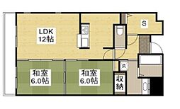 シティーガーデン広畑 2SLDKの間取図画像